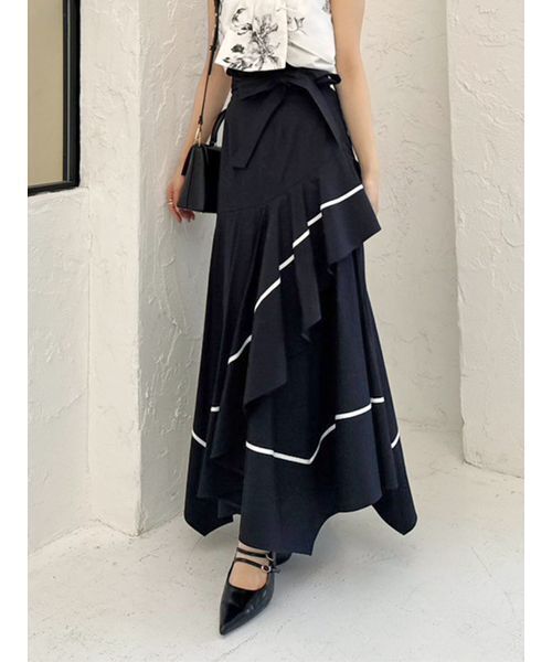 SNIDEL（スナイデル）の「ハンカチヘムスカート（スカート・レディース・アイボリー/ネイビー/その他・0/1）」の18枚目の写真