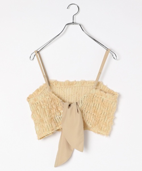 LEPSIM（レプシィム）の「ニュアンス柄レーシーキャミ　572901（キャミソール・レディース・ブラック/チャコールグレー/オフホワイト/ライトベージュ・FREE）」の5枚目の写真