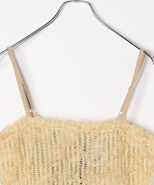 LEPSIM（レプシィム）の「ニュアンス柄レーシーキャミ　572901（キャミソール・レディース・ブラック/チャコールグレー/オフホワイト/ライトベージュ・FREE）」の6枚目の写真