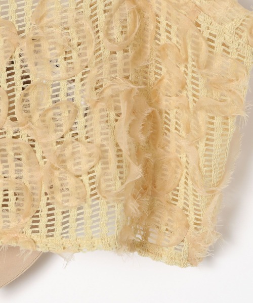 LEPSIM（レプシィム）の「ニュアンス柄レーシーキャミ　572901（キャミソール・レディース・ブラック/チャコールグレー/オフホワイト/ライトベージュ・FREE）」の7枚目の写真