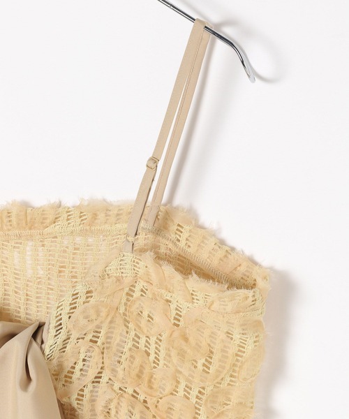 LEPSIM（レプシィム）の「ニュアンス柄レーシーキャミ　572901（キャミソール・レディース・ブラック/チャコールグレー/オフホワイト/ライトベージュ・FREE）」の9枚目の写真