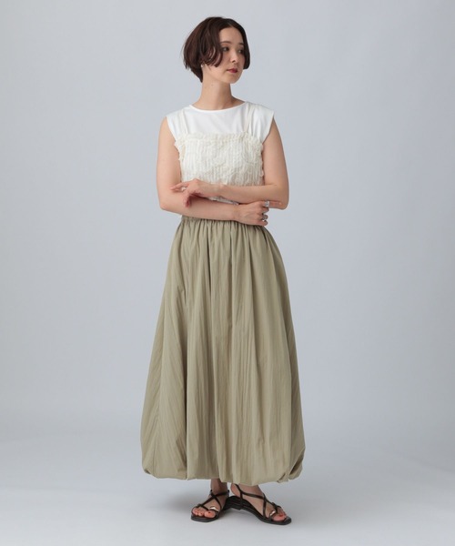 LEPSIM（レプシィム）の「ニュアンス柄レーシーキャミ　572901（キャミソール・レディース・ブラック/チャコールグレー/オフホワイト/ライトベージュ・FREE）」の18枚目の写真