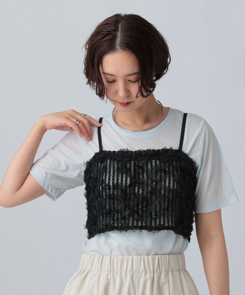 LEPSIM（レプシィム）の「ニュアンス柄レーシーキャミ　572901（キャミソール・レディース・ブラック/チャコールグレー/オフホワイト/ライトベージュ・FREE）」の21枚目の写真