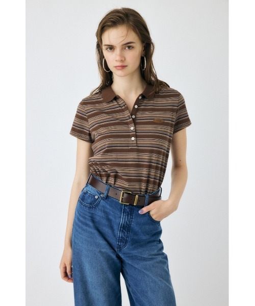 ポロシャツ ポロ LACY SWITCHING トップス レディース MOUSSY ポロシャツ ポロ LACY SWITCHING トップス レディース