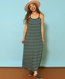 anap mimpi | マルチ ボーダー キャミソール ロング ワンピース(ワンピース)