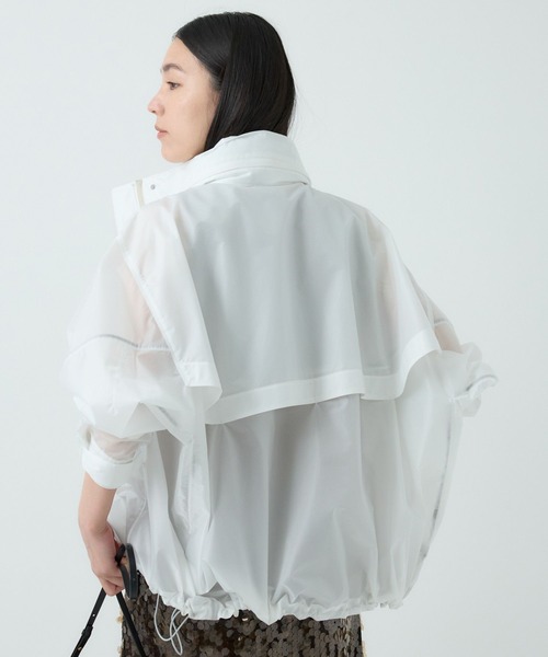 Chaos（カオス）の「Chaos(カオス)/ショートエアーパックブルゾン（ブルゾン・レディース・ネイビー/ホワイト/サックスブルー・FREE）」の4枚目の写真