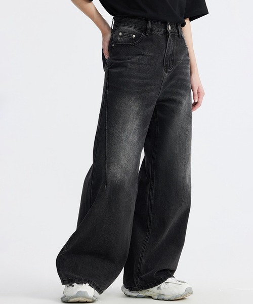 WESTBOY(ウエストボーイ)の「ルーズバギーデニムパンツ ワイドデニムパンツWO25S11PT09【WB ORIGINALS】(デニムパンツ・メンズ・ブルー/ブラック・L/M/S)」の1枚目の写真