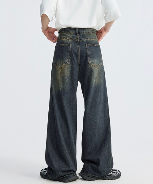 【新品未使用】 WESTBOY バギーデニム ジーンズ ルーズバギーデニムパンツ&frasl;セミワイドデニムパンツ フェード WO23SPT03「WB ORIGINALS」 メンズ レディース