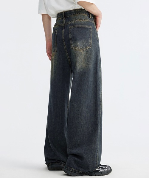 WESTBOY(ウエストボーイ)の「ルーズバギーデニムパンツ ワイドデニムパンツWO25S11PT09【WB ORIGINALS】(デニムパンツ・メンズ・ブルー/ブラック・L/M/S)」の5枚目の写真