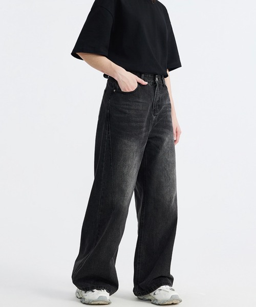 WESTBOY(ウエストボーイ)の「ルーズバギーデニムパンツ ワイドデニムパンツWO25S11PT09【WB ORIGINALS】(デニムパンツ・メンズ・ブルー/ブラック・L/M/S)」の7枚目の写真