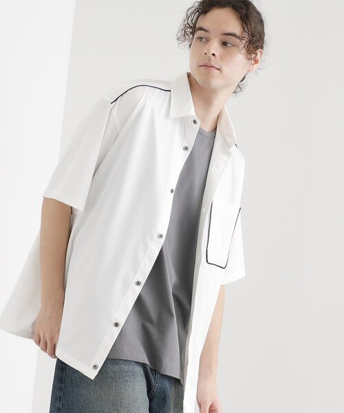 tk.TAKEO KIKUCHI(ティーケータケオキクチ)の「スピンドルシャツ(シャツ/ブラウス・メンズ・ホワイト/ボルドー/チャコールグレー・02/03/04)」の1枚目の写真