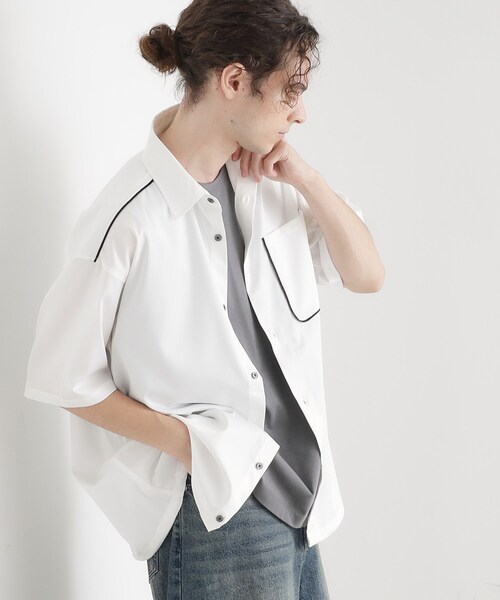 tk.TAKEO KIKUCHI(ティーケータケオキクチ)の「スピンドルシャツ(シャツ/ブラウス・メンズ・ホワイト/ボルドー/チャコールグレー・02/03/04)」の4枚目の写真