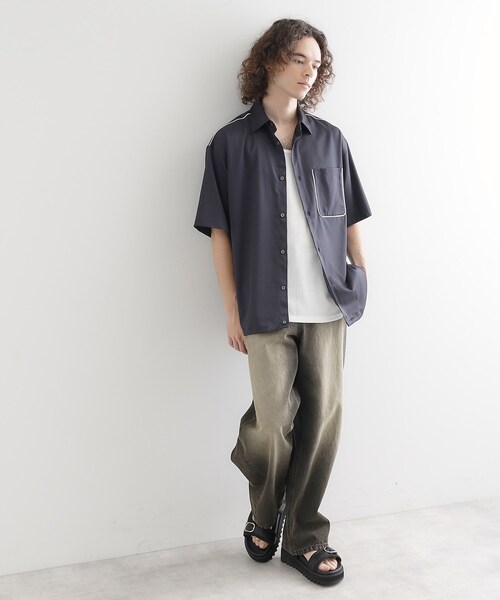 tk.TAKEO KIKUCHI(ティーケータケオキクチ)の「スピンドルシャツ(シャツ/ブラウス・メンズ・ホワイト/ボルドー/チャコールグレー・02/03/04)」の9枚目の写真