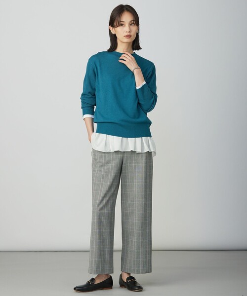 セール】アルガンシルク チェック クロップド パンツ（その他パンツ