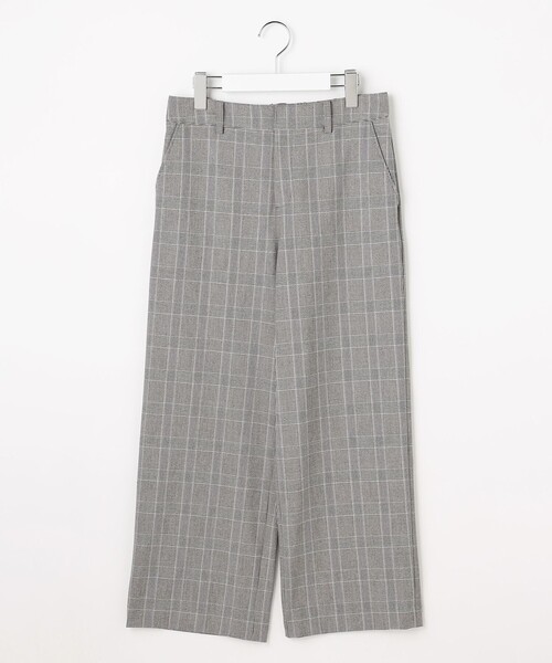 J.PRESS Ladies(J.プレス レディス)の「アルガンシルク チェック クロップド パンツ(その他パンツ・レディース・グレー系3/ライトグレー系3・S/XS/XXS)」の9枚目の写真