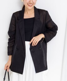 NOLLEY’S | ウォッシャブルシアーラミーダブルジャケット(テーラードジャケット)