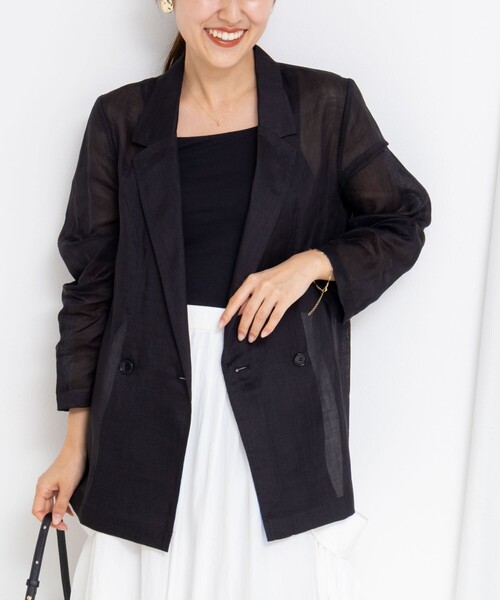 【新品未使用】NOLLEY'S 　ノーリーズアウター　フーデッド　ミドル丈　Ｌ 202210outer_banner_980c.jpg