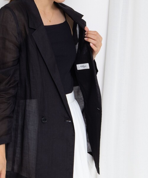 セール】ウォッシャブルシアーラミーダブルジャケット（テーラード