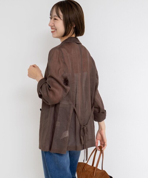 み*❥様 ノーカラーシアージャケット styling/｜ノーカラーシアージャケット