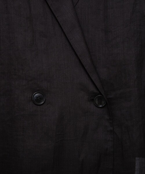 NOLLEY’S（ノーリーズ）の「ウォッシャブルシアーラミーダブルジャケット（テーラードジャケット・レディース・ブラウン/ブラック・38）」の9枚目の写真