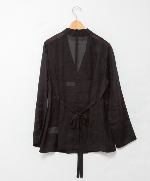 NOLLEY’S（ノーリーズ）の「ウォッシャブルシアーラミーダブルジャケット（テーラードジャケット・レディース・ブラウン/ブラック・38）」の13枚目の写真