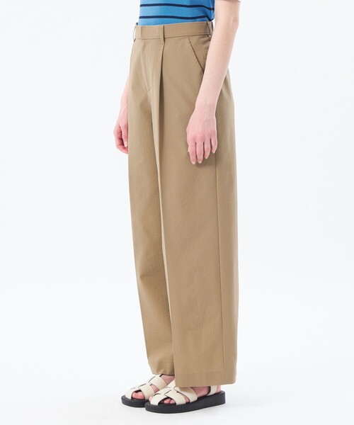 MACKINTOSH PHILOSOPHY（ﾏｯｷﾝﾄｯｼｭ ﾌｨﾛｿﾌｨｰ）の「サマーサッカータックワイドパンツ（その他パンツ・レディース・ブラック/グリーン/ベージュ・38/36/34/40）」の9枚目の写真