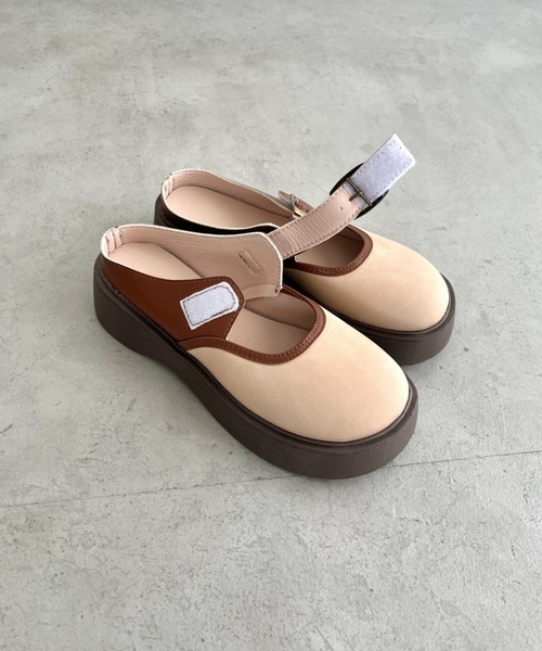 SOLLON.(ソルロン)の「ベルトストラップ厚底サボシューズ(スリッポン・レディース・ブラウン/ベージュ・23.5cm/24.5cm)」の20枚目の写真