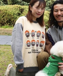 KRIFF MAYER（クリフメイヤー）の「チルタイム裏起毛クルー(顔)（スウェット）」