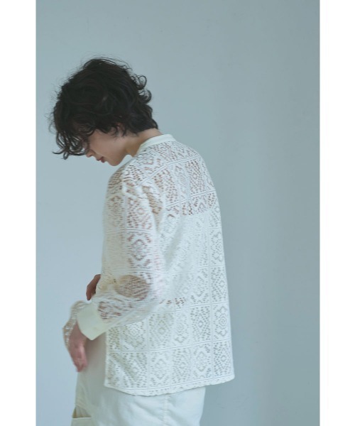 marjour(マージュール)の「LACE COMBINATION SHEER SHIRT(シャツ/ブラウス・レディース・オフホワイト/ブラック・M)」の22枚目の写真