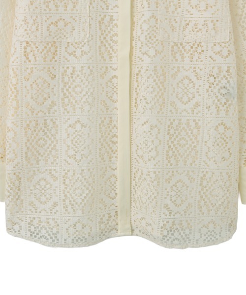 marjour(マージュール)の「LACE COMBINATION SHEER SHIRT(シャツ/ブラウス・レディース・オフホワイト/ブラック・M)」の13枚目の写真