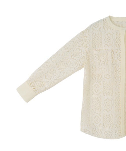 marjour(マージュール)の「LACE COMBINATION SHEER SHIRT(シャツ/ブラウス・レディース・オフホワイト/ブラック・M)」の14枚目の写真