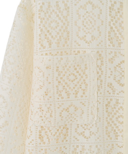 marjour(マージュール)の「LACE COMBINATION SHEER SHIRT(シャツ/ブラウス・レディース・オフホワイト/ブラック・M)」の6枚目の写真