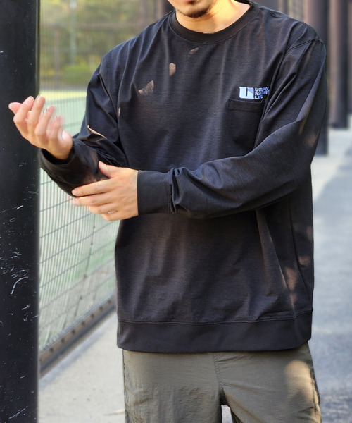 ikka（イッカ）の「URBAN NATURE LIFE アーバンネイチャーライフ ドライスピードトレT（Tシャツ/カットソー・メンズ・チャコールグレー/ホワイト/ネイビー/ブラウン/ライム・L/M/XL/S）」の5枚目の写真