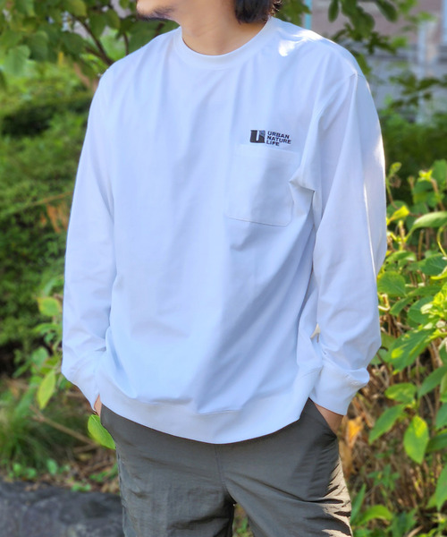 ikka（イッカ）の「URBAN NATURE LIFE アーバンネイチャーライフ ドライスピードトレT（Tシャツ/カットソー・メンズ・チャコールグレー/ホワイト/ネイビー/ブラウン/ライム・L/M/XL/S）」の2枚目の写真