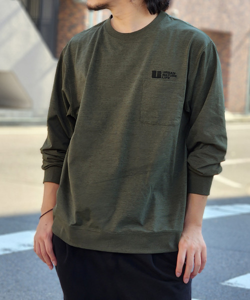 ikka（イッカ）の「URBAN NATURE LIFE アーバンネイチャーライフ ドライスピードトレT（Tシャツ/カットソー・メンズ・チャコールグレー/ホワイト/ネイビー/ブラウン/ライム・L/M/XL/S）」の4枚目の写真