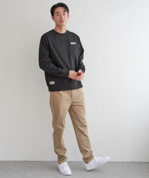 ikka（イッカ）の「URBAN NATURE LIFE アーバンネイチャーライフ ドライスピードトレT（Tシャツ/カットソー・メンズ・チャコールグレー/ホワイト/ネイビー/ブラウン/ライム・L/M/XL/S）」の12枚目の写真