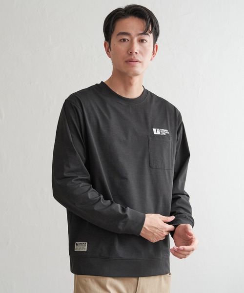 ikka（イッカ）の「URBAN NATURE LIFE アーバンネイチャーライフ ドライスピードトレT（Tシャツ/カットソー・メンズ・チャコールグレー/ホワイト/ネイビー/ブラウン/ライム・L/M/XL/S）」の13枚目の写真
