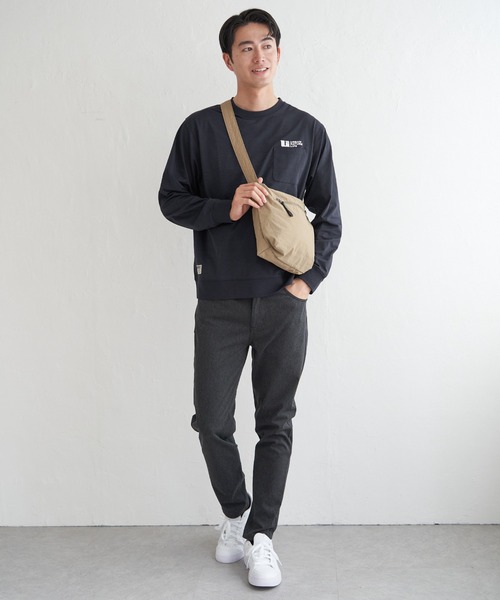 ikka（イッカ）の「URBAN NATURE LIFE アーバンネイチャーライフ ドライスピードトレT（Tシャツ/カットソー・メンズ・チャコールグレー/ホワイト/ネイビー/ブラウン/ライム・L/M/XL/S）」の18枚目の写真