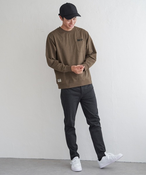ikka（イッカ）の「URBAN NATURE LIFE アーバンネイチャーライフ ドライスピードトレT（Tシャツ/カットソー・メンズ・チャコールグレー/ホワイト/ネイビー/ブラウン/ライム・L/M/XL/S）」の15枚目の写真