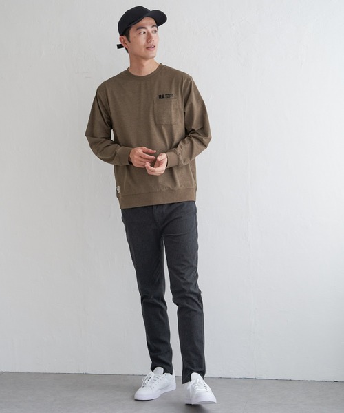 ikka（イッカ）の「URBAN NATURE LIFE アーバンネイチャーライフ ドライスピードトレT（Tシャツ/カットソー・メンズ・チャコールグレー/ホワイト/ネイビー/ブラウン/ライム・L/M/XL/S）」の16枚目の写真