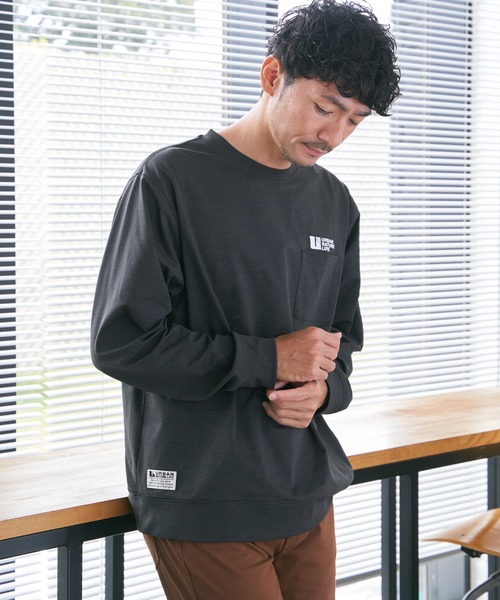 ikka（イッカ）の「URBAN NATURE LIFE アーバンネイチャーライフ ドライスピードトレT（Tシャツ/カットソー・メンズ・チャコールグレー/ホワイト/ネイビー/ブラウン/ライム・L/M/XL/S）」の6枚目の写真