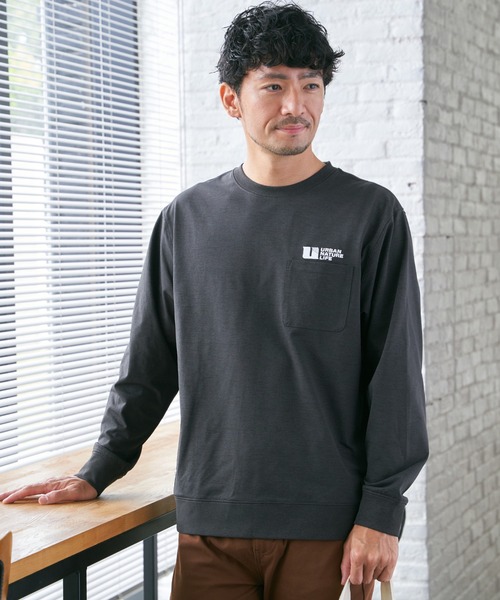 ikka（イッカ）の「URBAN NATURE LIFE アーバンネイチャーライフ ドライスピードトレT（Tシャツ/カットソー・メンズ・チャコールグレー/ホワイト/ネイビー/ブラウン/ライム・L/M/XL/S）」の7枚目の写真