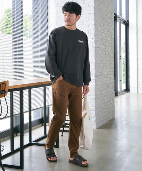 ikka（イッカ）の「URBAN NATURE LIFE アーバンネイチャーライフ ドライスピードトレT（Tシャツ/カットソー・メンズ・チャコールグレー/ホワイト/ネイビー/ブラウン/ライム・L/M/XL/S）」の10枚目の写真