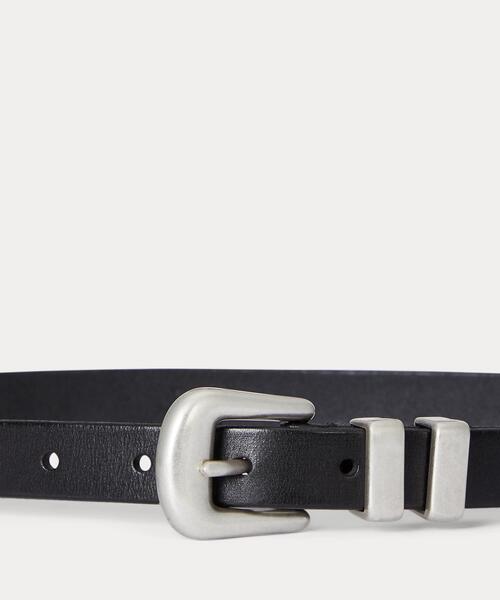 ウエスタン ディストレスト レザー ベルト（ベルト）｜POLO RALPH