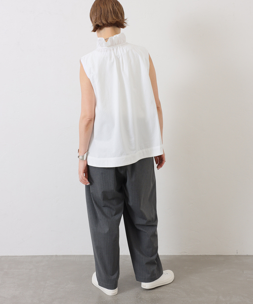 JOURNAL STANDARD LUXE(ジャーナルスタンダード ラックス)の「TRストレッチ 1タックパンツ(スラックス・レディース・チャコールグレー/ネイビー・SMALL/MEDIUM)」の13枚目の写真