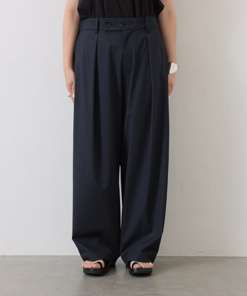 JOURNAL STANDARD LUXE(ジャーナルスタンダード ラックス)の「TRストレッチ 1タックパンツ(スラックス・レディース・チャコールグレー/ネイビー・SMALL/MEDIUM)」の14枚目の写真