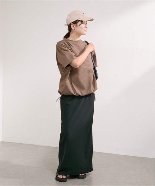 JOURNAL STANDARD(ジャーナルスタンダード)の「《追加5》シャーリングTシャツ(Tシャツ/カットソー・レディース・ブラック/ブラウン系その他/ホワイト・FREE)」の8枚目の写真