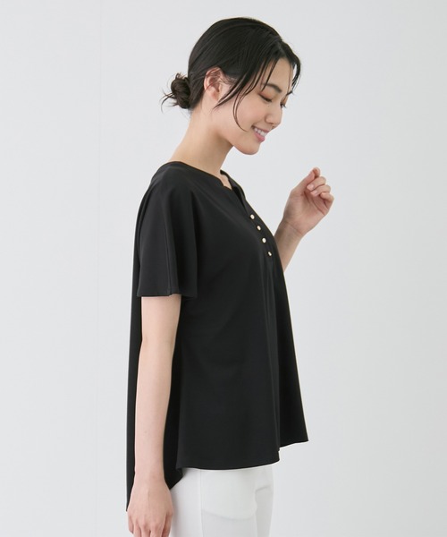 Jayro（ジャイロ）の「ポンチスキッパープルオーバー（Tシャツ/カットソー・レディース・ブラック/オフホワイト/ピンク/グレー・M）」の6枚目の写真