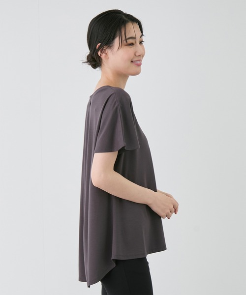 Jayro（ジャイロ）の「ポンチスキッパープルオーバー（Tシャツ/カットソー・レディース・ブラック/オフホワイト/ピンク/グレー・M）」の16枚目の写真