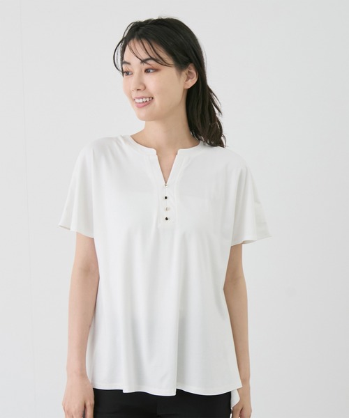 Jayro（ジャイロ）の「ポンチスキッパープルオーバー（Tシャツ/カットソー・レディース・ブラック/オフホワイト/ピンク/グレー・M）」の22枚目の写真